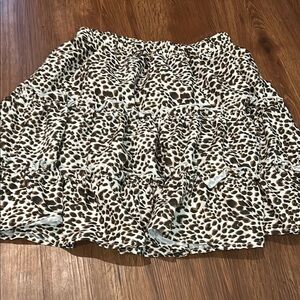 SHEIN Leopard Print Skirt - Black and White
